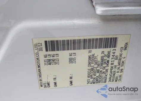 2013 Nissan Maxima 3.5 Sv from USA, damaged, VIN 1N4AA5AP4DC813443